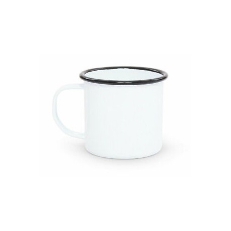 Taza Vintage 12oz Borde Negro