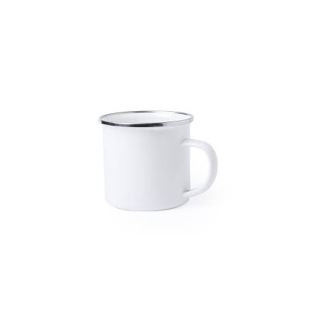 Taza Vintage Borde Plateado 12oz