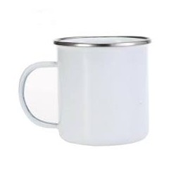 Taza Vintage 18oz Borde Plateado