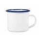 Taza Vintage Borde Azul 18oz