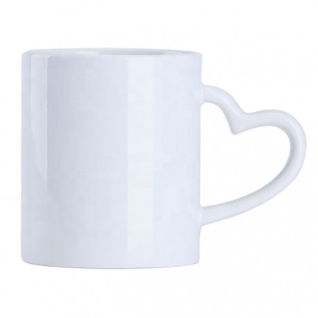 Taza Blanca 11oz Asa forma de Corazon