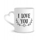 Taza Blanca 11oz Asa forma de Corazon