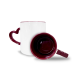 Taza Blanca 11oz con interior y asa Roja con forma de Corazón
