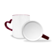 Taza Blanca 11oz con interior y asa Roja con forma de Corazón