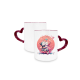 Taza Blanca 11oz con interior y asa Roja con forma de Corazón