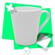 Taza Cónica de Cerámica Blanca 12oz