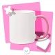 Taza lanca con franja de Color 11oz (4 colores)