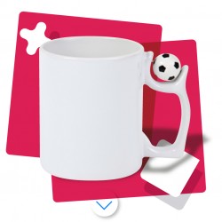 Taza de Sublimación con pelotita de Fútbol 