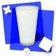 Vaso de Vidrio con Lienzo Blanco 16oz