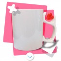 Taza Blanca con Asa de Corazón 11oz